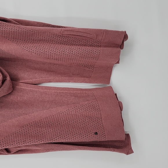 Lululemon Still Movement Wrap Heathered Quicksand Color Sweater Cardigan Size 8 - Picture 6 of 7